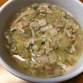 みじん切り野菜の中華スープ